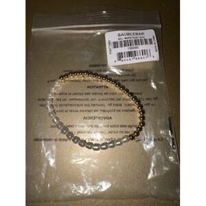 BaubleBar‎ Pearl Gold Beaded Stretch Bracelet